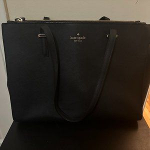 Kate Spade Double Zip Tote Shoulder Bag in Black